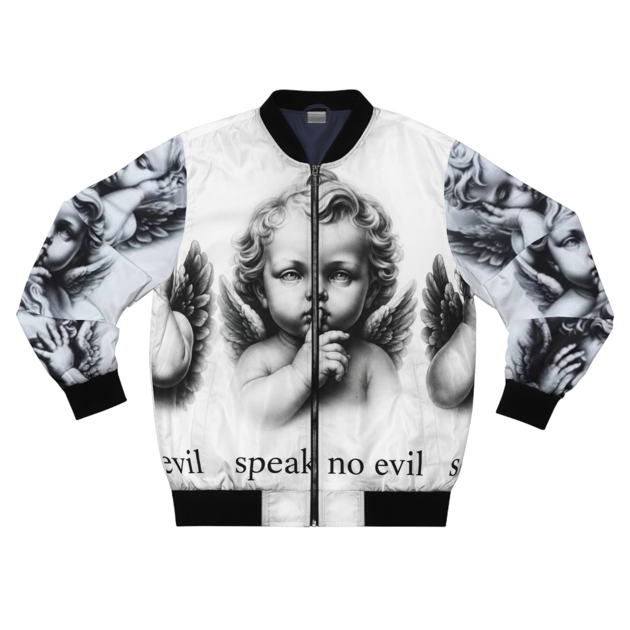 Asani Viani See no evil Speak no evil Hear no evil Men's Bomber Jacket (AOP)