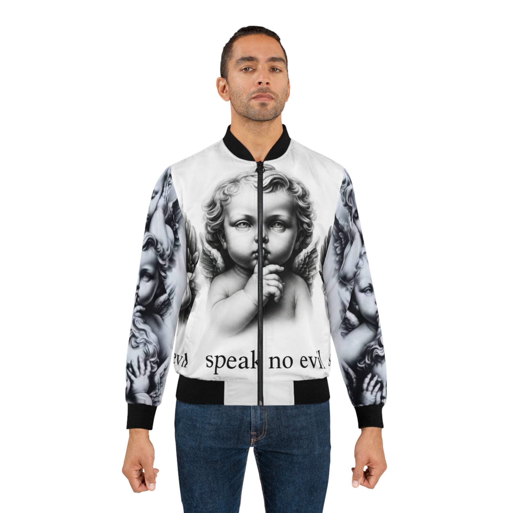 Asani Viani See no evil Speak no evil Hear no evil Men's Bomber Jacket (AOP)