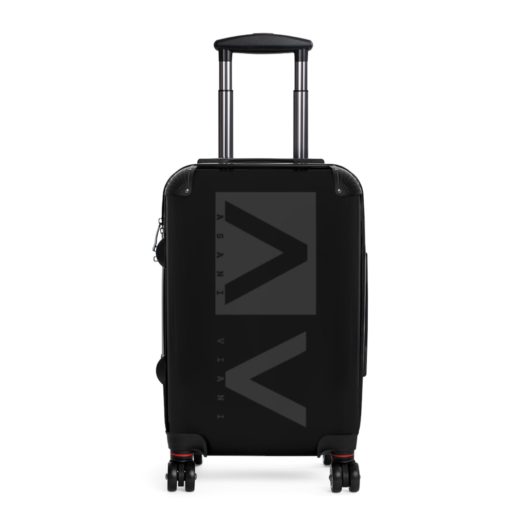 Minimalist Black Carry-On Suitcase — Sleek Travel Luggage with Spinner Wheels