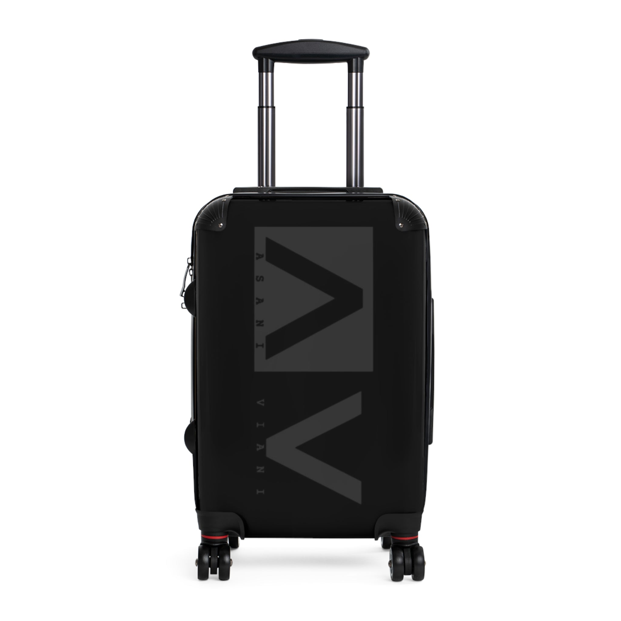 Minimalist Black Carry-On Suitcase — Sleek Travel Luggage with Spinner Wheels